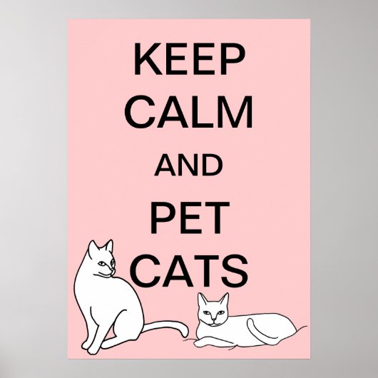Houd kalm en huiskatten aangepaste Posters (Voorkant)