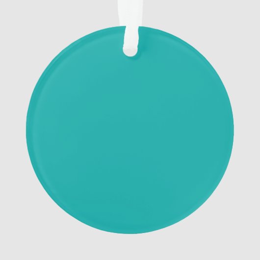 Houd kalm- en Jouw tekst-pacock-turquoise-accenten Ornament (achterkant)