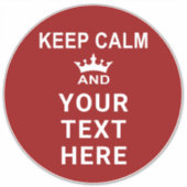 HOUD KALM en JOUW TEKST Teken en Vloer Sticker (Voorkant)