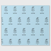 Houd kalm en kajak persoon in de boot cadeaupapier (Vlak)