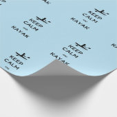 Houd kalm en kajak persoon in de boot cadeaupapier (Hoek)