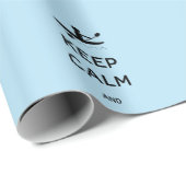 Houd kalm en kajak persoon in de boot cadeaupapier (Rol Hoek)