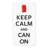 Houd kalm en kan aan etiket (Voorkant)