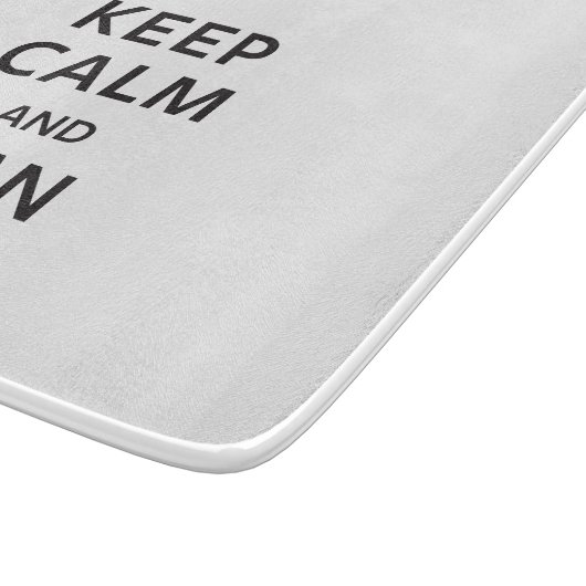 Houd kalm en kan aan snijplank (Hoek)