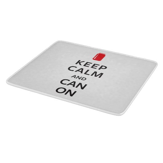 Houd kalm en kan aan snijplank (Hoek)