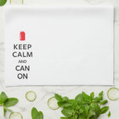 Houd kalm en kan aan theedoek (Gevouwen)