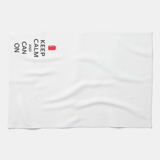 Houd kalm en kan aan theedoek (Horizontaal)