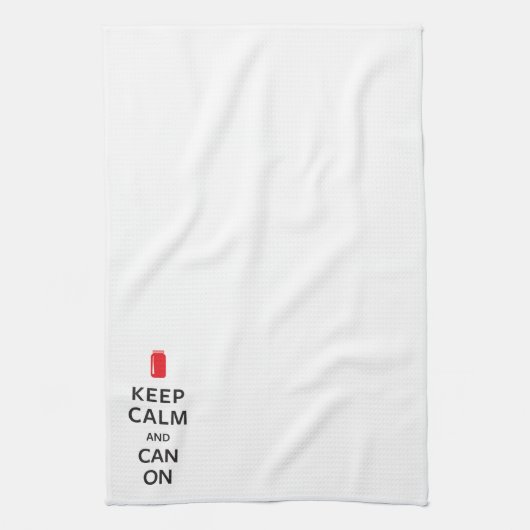 Houd kalm en kan aan theedoek (Verticaal)