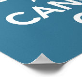 Houd kalm en kanon op druk poster (Hoek)