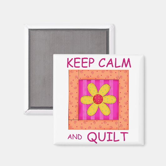 Houd kalm en kantelbaar Applique Blok Magneet (Voorkant / Achterkant)