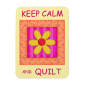 Houd kalm en kantelbaar Applique Blok Magneet (Verticaal)