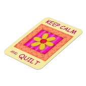 Houd kalm en kantelbaar Applique Blok Magneet (Linkerzijde)