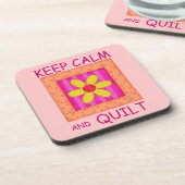 Houd kalm en kantelbaar Applique Blok Onderzetter (Linkerzijde)