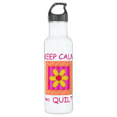 Houd kalm en kantelbaar Applique Blok Waterfles (Voorkant)
