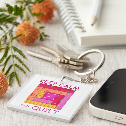 Houd kalm- en kantelkleurig blok voor logcabine sleutelhanger (Voorkant Rechts)