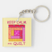 Houd kalm- en kantelkleurig blok voor logcabine sleutelhanger (Achterkant)