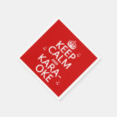 Houd Kalm en Karaoke (pas kleur aan) Servetten (Hoek)