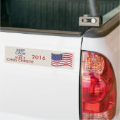  houd kalm en kies CHRIS CHRISTIE Bumpersticker (Op Truck)