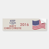  houd kalm en kies CHRIS CHRISTIE Bumpersticker (Voorkant)