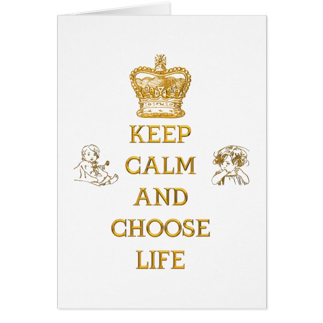 Houd kalm en kies leven (Voorkant)
