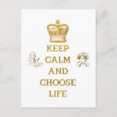 Houd kalm en kies leven briefkaart (Voorkant)