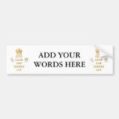 Houd kalm en kies leven bumpersticker (Voorkant)