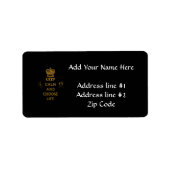 Houd kalm en kies leven etiket (Voorkant)