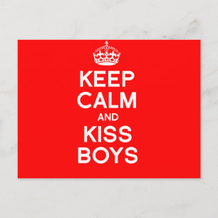 HOUD KALM EN KISS BOYS BRIEFKAART