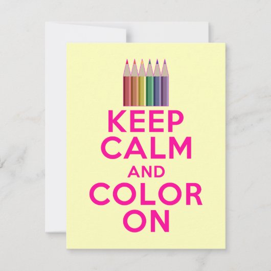 Houd kalm en kleur aan kaart (Voorkant)