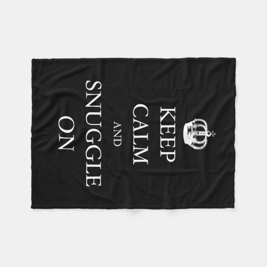 Houd kalm en klik aan | Creëer uw eigen Fleece Deken (Voorkant (Horizontaal))