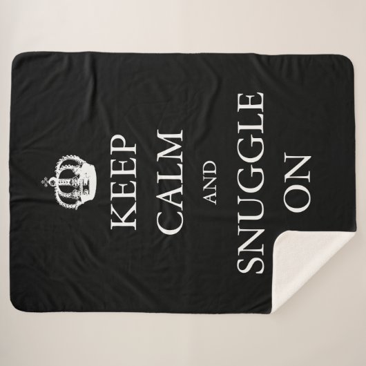 Houd kalm en klik aan | Creëer uw eigen Sherpa Deken (Voorkant (horizontaal))