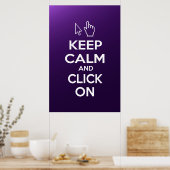 Houd kalm en klik op Aan Poster (Keuken)