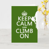 Houd kalm en klimt aan (aanpasbare kleur) kaart (Gele Bloem)