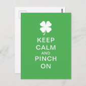 Houd kalm en knijp op persoonlijke titel briefkaart (Voorkant / Achterkant)