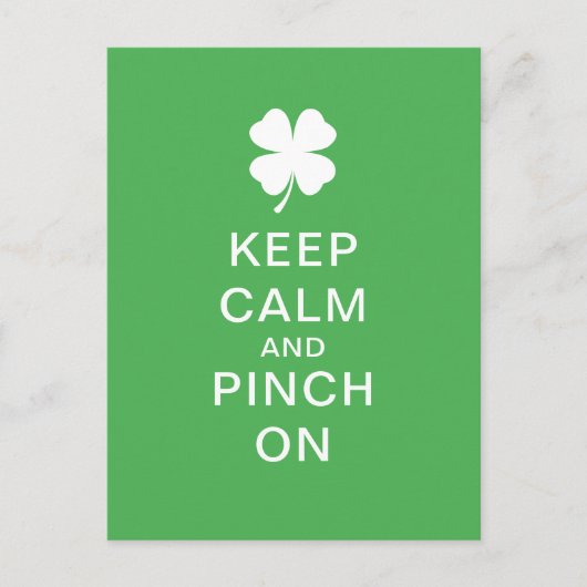 Houd kalm en knijp op persoonlijke titel briefkaart (Voorkant)