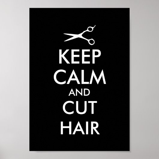 Houd kalm en knip haar poster voor haar kapsalon (Voorkant)
