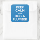 Houd kalm en knuffel een loodgieter Stickers (Tas)