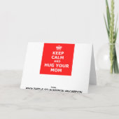 Houd kalm en koester uw mamma kaart (Achterkant)