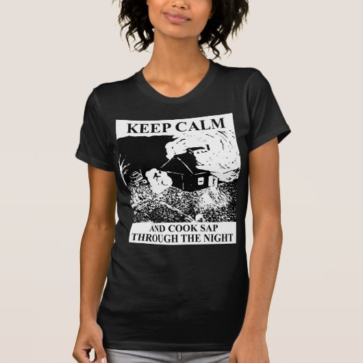 Houd kalm en koken 's nachts. t-shirt (Voorkant)