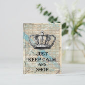 Houd kalm en koop  Abstract kunstontwerp Briefkaart (Staand voorkant)