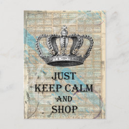Houd kalm en koop  Abstract kunstontwerp Briefkaart