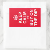 Houd kalm en koop op de dip rechthoekige sticker (Tas)