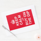 Houd kalm en koop op de dip rechthoekige sticker (Envelop)