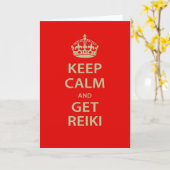 Houd Kalm en krijg Reiki Kaart (Gele Bloem)