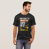 Houd kalm en laat Campo IT Handyman Constructi opl T-shirt (Voorkant volledig)