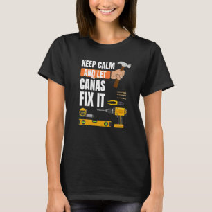 Houd kalm en laat Cañas de handymanconstructie rep T-shirt