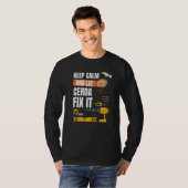 Houd kalm en laat Cerda de handymanconstructie rep T-shirt (Voorkant volledig)