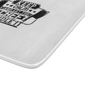 Houd kalm en laat de dop er omheen draaien snijplank (Hoek)