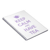 Houd kalm en laat de tea-lavender/White-laptop sta Notitieboek (Rechterzijde)