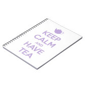 Houd kalm en laat de tea-lavender/White-laptop sta Notitieboek (Linkerzijde)
